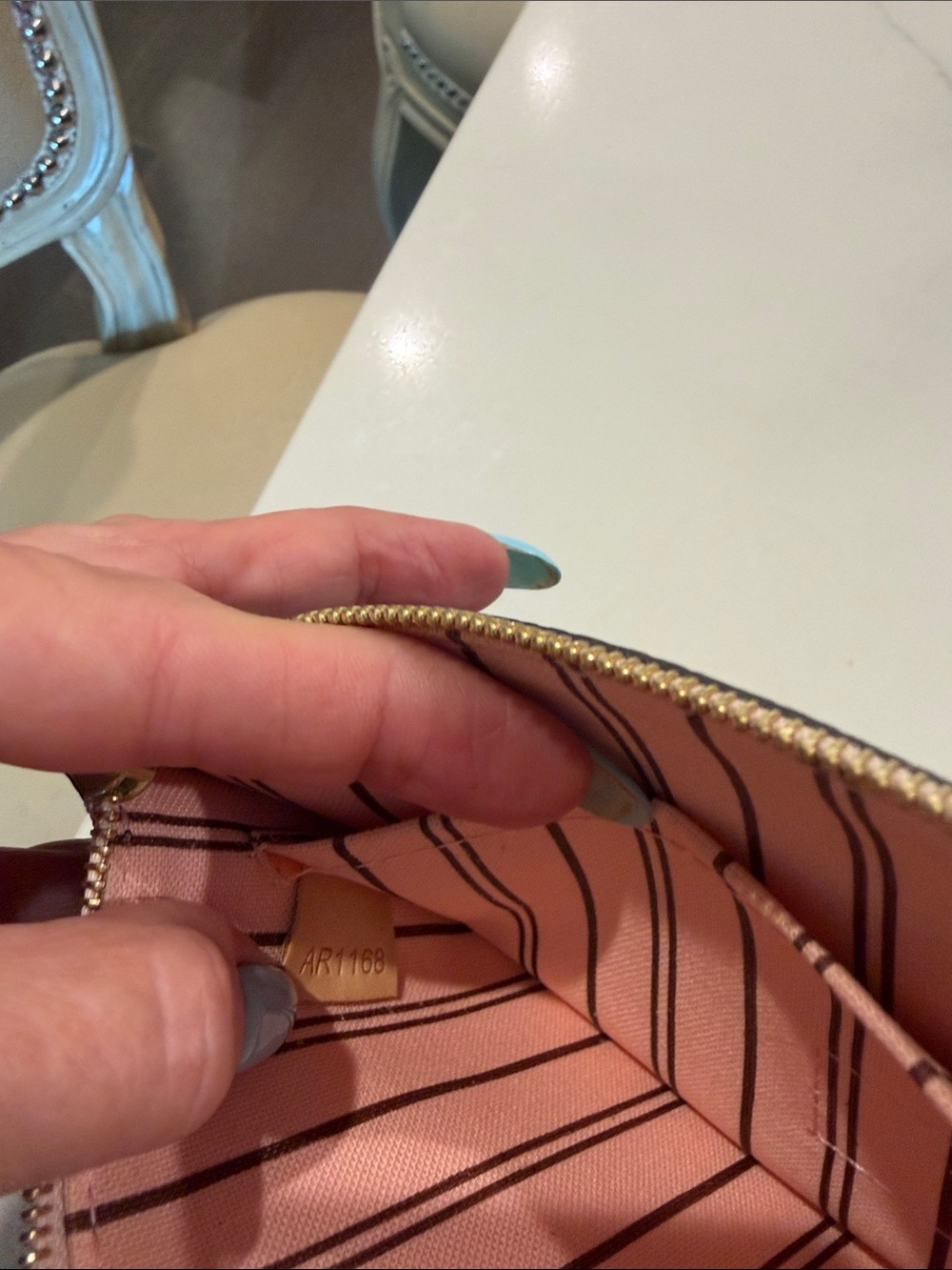 Louis Vuitton Monogram Canvas Wristlet Pouch - Dark Brown & Tan - Picture 8 of 8